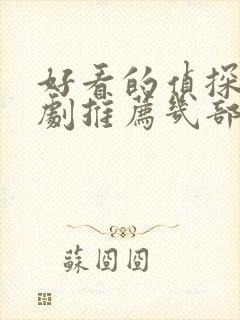 好看的侦探电视剧推荐几部封面