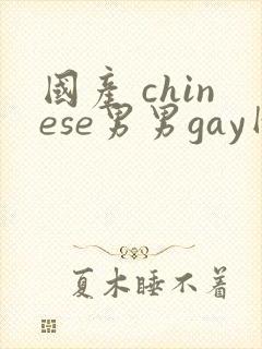 国产 chinese男男gay网站