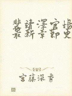 裴靖泽官场小说最新章节更新时间