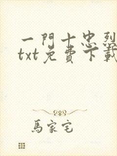 一门十忠烈叶凡txt免费下载