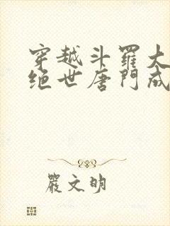 穿越斗罗大陆2绝世唐门成为霍雨浩的小说