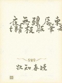 夜无疆辰东txt精校版笔趣阁