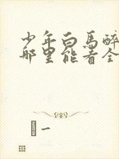 少年白马醉春风哪里能看全集