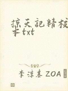掠天记精校版全本txt