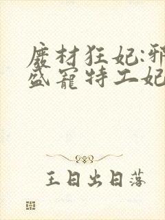 废材狂妃:邪王盛宠特工妃