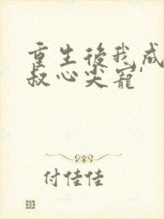 重生后我成了皇叔心尖宠'封面