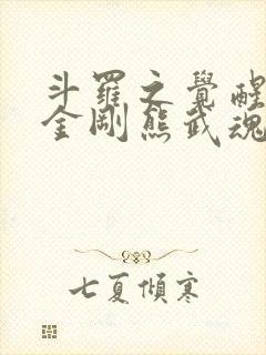 斗罗之觉醒大力金刚熊武魂小说