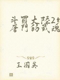 斗罗大陆2绝世唐门的武魂