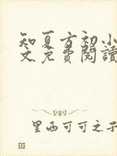 知夏方初小说全文免费阅读最新章节