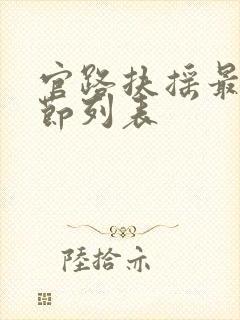 官路扶摇最新章节列表