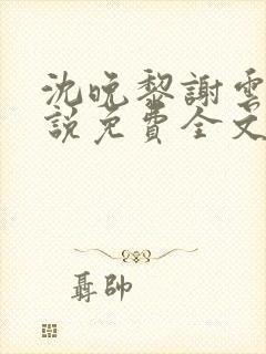 沈晚黎谢云迟小说免费全文