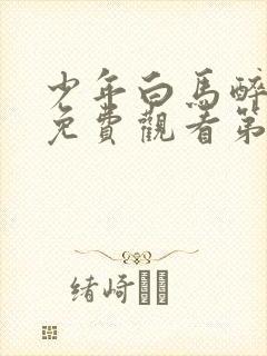 少年白马醉春风免费观看第9集封面