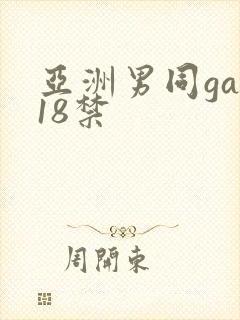 亚洲男同gay18禁