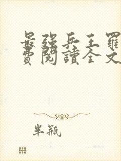 最强兵王罗铮免费阅读全文