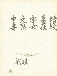 中文字幕精品人妻熟女在线