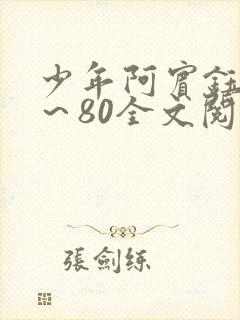 少年阿宾钰慧1～80全文阅读目录封面