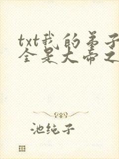 txt我的弟子全是大帝之资