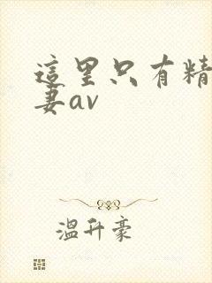 这里只有精品人妻av