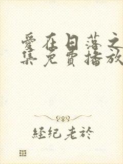 爱在日落之前全集免费播放