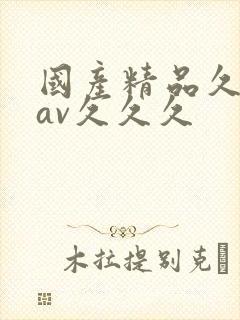 国产精品久久久av久久久