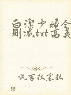 白洁少妇全文无删减txt高义