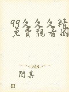 99久久久精品免费观看国产