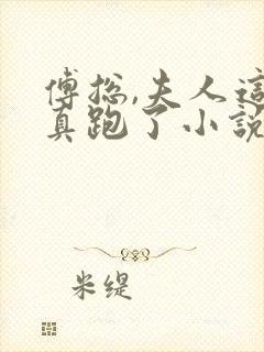 傅总,夫人这次真跑了小说完整