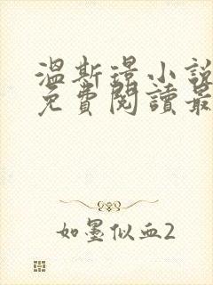 温斯璟小说全文免费阅读最新章节