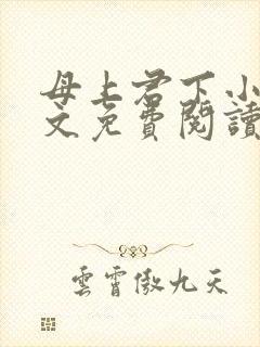 母上君下小说全文免费阅读无弹窗封面