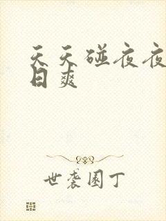 天天碰夜夜摸日日爽