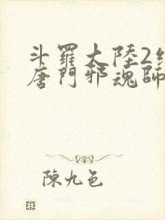 斗罗大陆2绝世唐门邪魂师封面