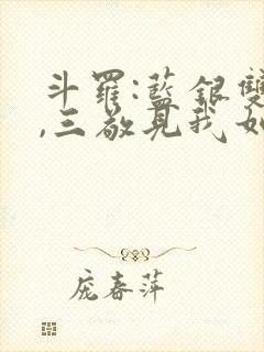 斗罗:蓝银双生,三敬见我如父封面