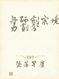 丹师剑宗境界实力划分