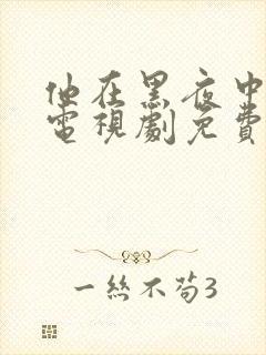 他在黑夜中相拥电视剧免费观看