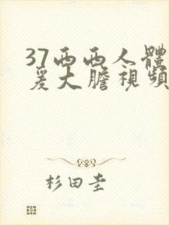 37西西人体做爰大胆视频封面