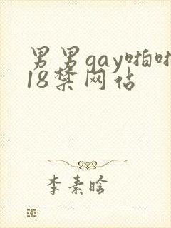 男男gay啪啪18禁网站