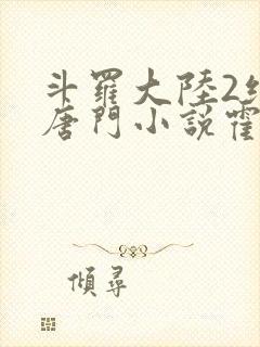 斗罗大陆2绝世唐门小说霍雨浩