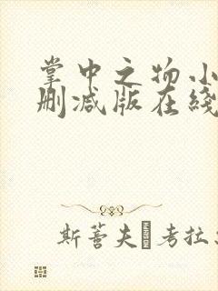 掌中之物小说无删减版在线