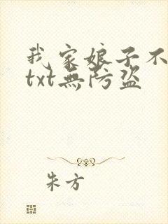 我家娘子不对劲txt无防盗
