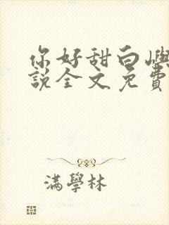 你好甜白屿森小说全文免费阅读封面