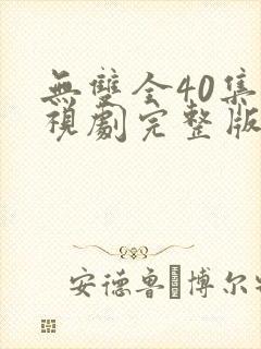 无双全40集电视剧完整版免费