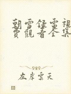 朝雪录电视剧免费观看全集高清完整版