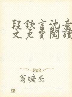 段钦言沈意眠全文免费阅读封面