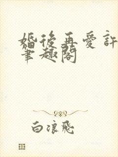 婚后再爱许栀清笔趣阁