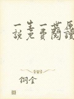 一生一世原著小说免费阅读全文封面