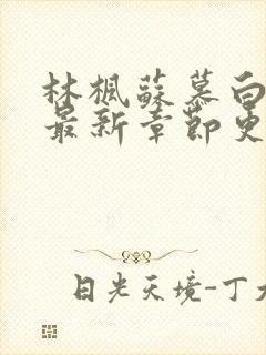 林枫苏慕白小说最新章节更新时间