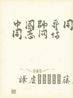 中国帅哥同性恋同志网站封面