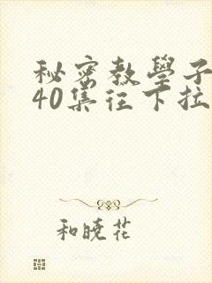 秘密教学子豪第40集往下拉式