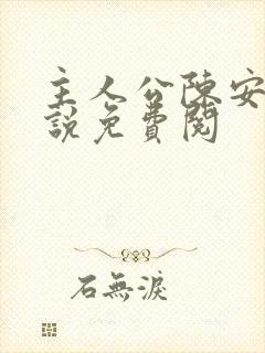 主人公陈安的小说免费阅封面