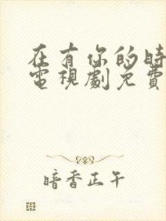 在有你的时光里电视剧免费观看全集